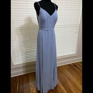 Azazie slate blue dress size 6